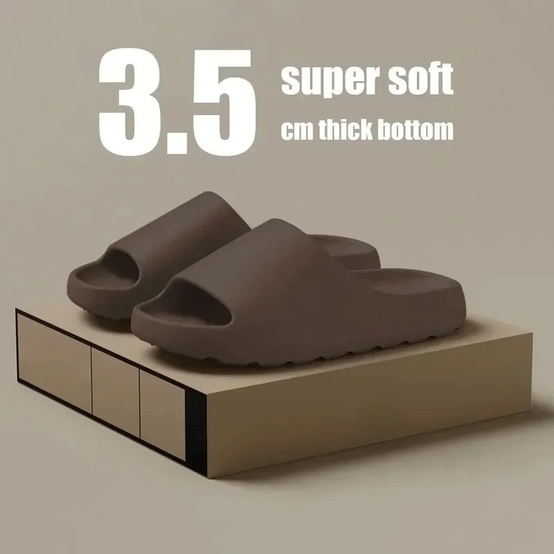 Coconut Cloud Slippers - Stylish Thick-Soled EVA Sandals for Men and Women - Perfect for Beach and Indoor Comfort