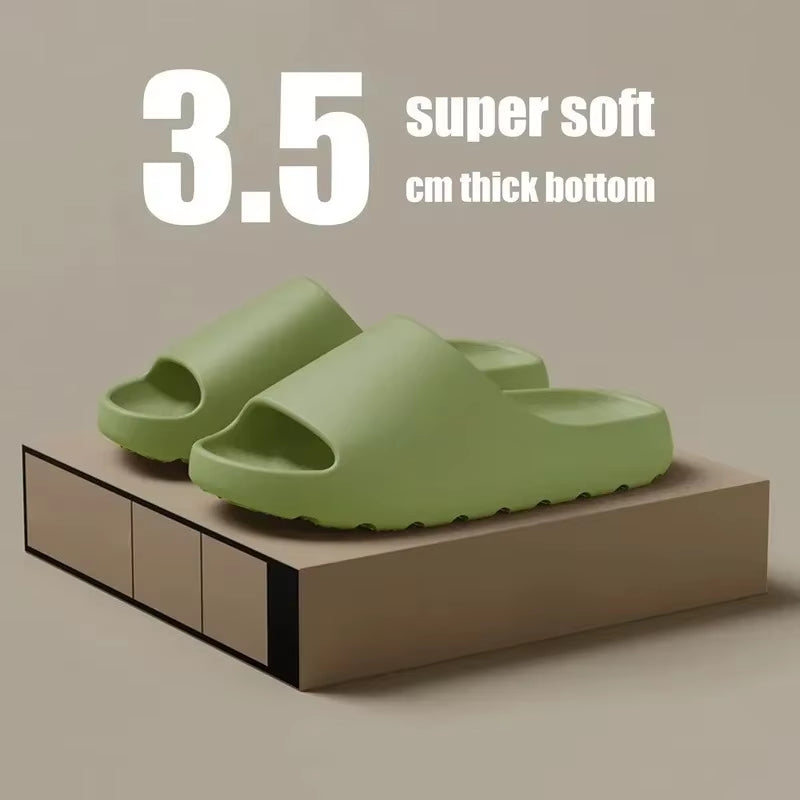 Coconut Cloud Slippers - Stylish Thick-Soled EVA Sandals for Men and Women - Perfect for Beach and Indoor Comfort